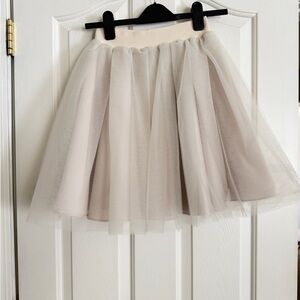 Bliss Tulle Original Classic Cream Tulle Princess Skirt with Elastic Waistband